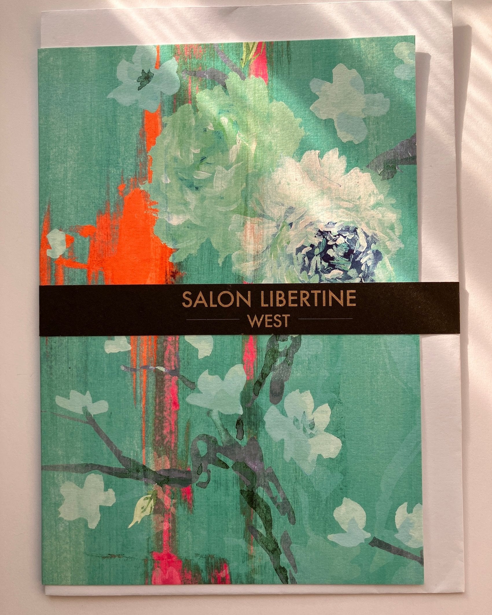 Greetings Card - Perfumes of the Night Floral Matisse Green