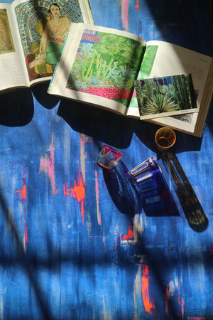 Abstract Perfumes of the Night in Moroccan Blue