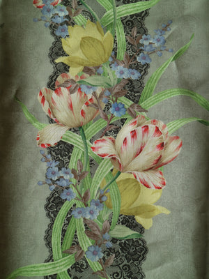 Tulip linens Silver Moss Green