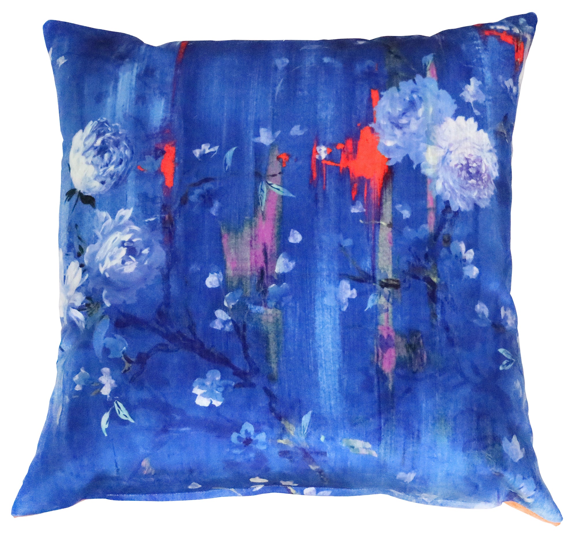 Cushion cover - Perfumes of the Night Floral Moroccan Blue