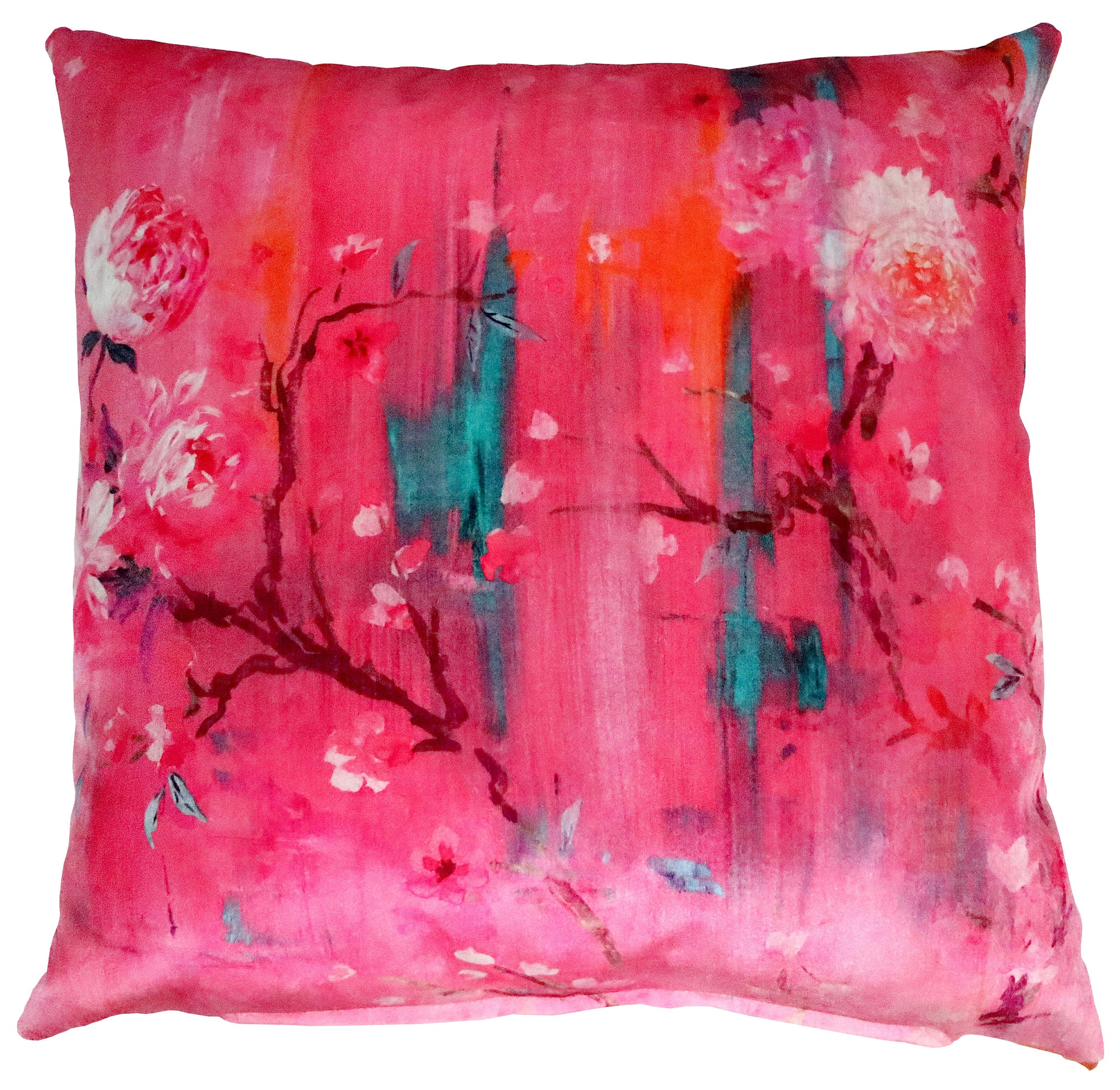 Cushion cover - Perfumes of the Night Floral Indian Pink