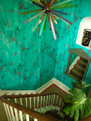 Abstract Perfumes of the Night in Matisse Green