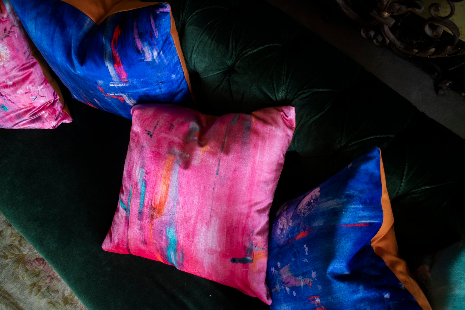 Cushion cover - Perfumes of the Abstract Indian Pink