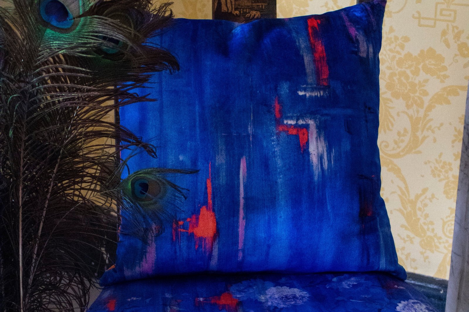 Cushion cover - Perfumes of the Abstract Moroccan Blue